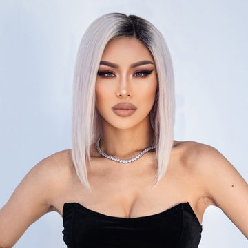 2-Shade 100% Human Hair Lace Front Wig