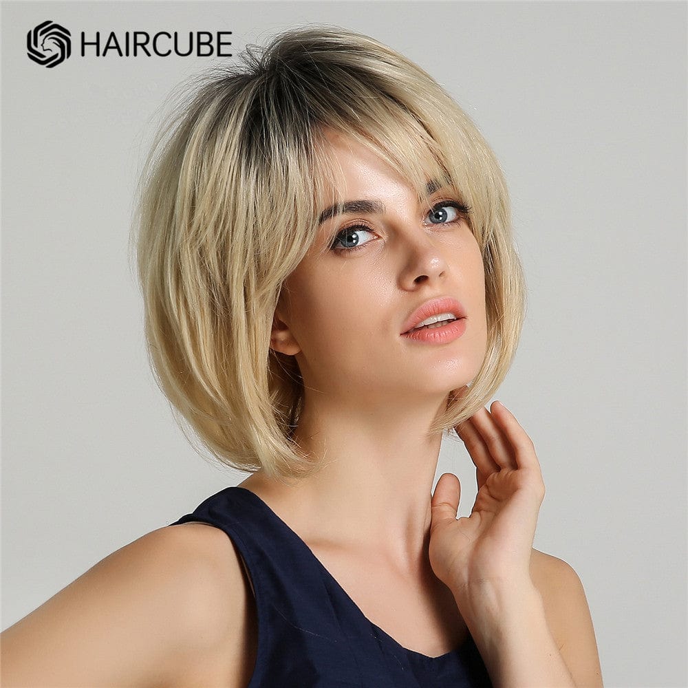 9" 30% Human Hair Ash Blonde Wig - Buffy