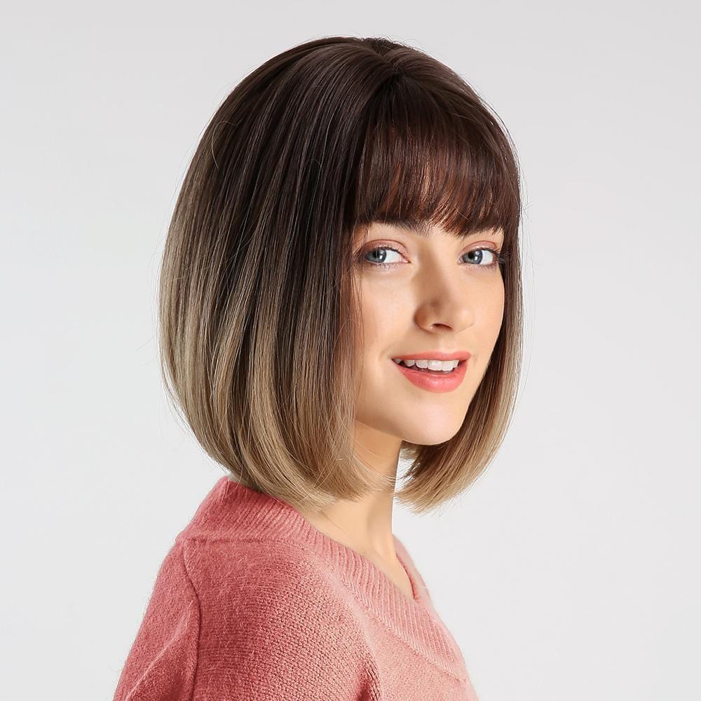 Karen💅Bob Wigs Short Straight Synthetic Wig - HAIRCUBE