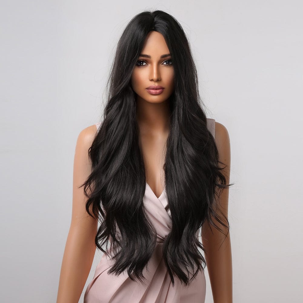 27″ Long Beach Waves Synthetic Wig