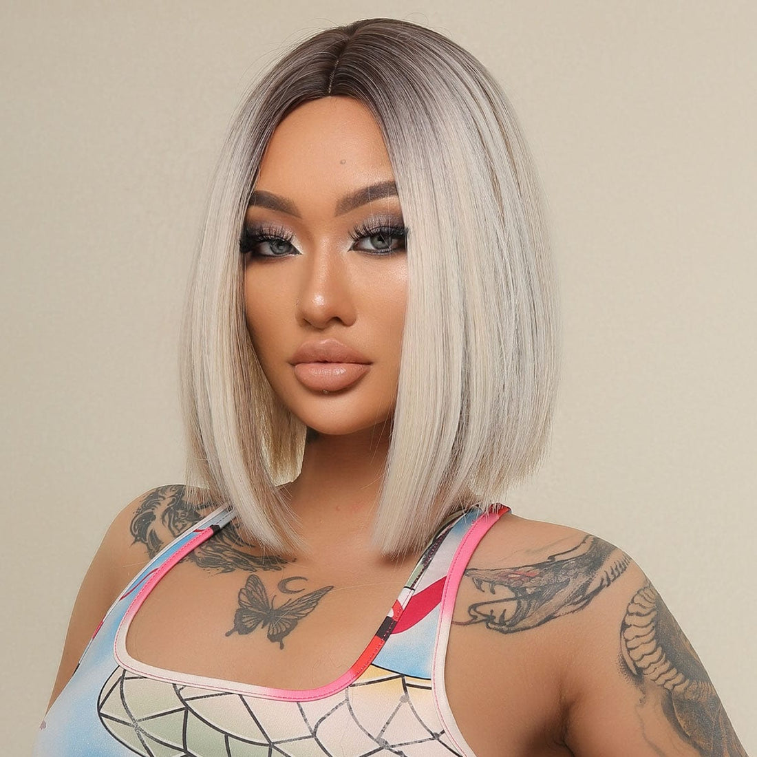 13″ Cool Sleek Bob Synthetic Wig