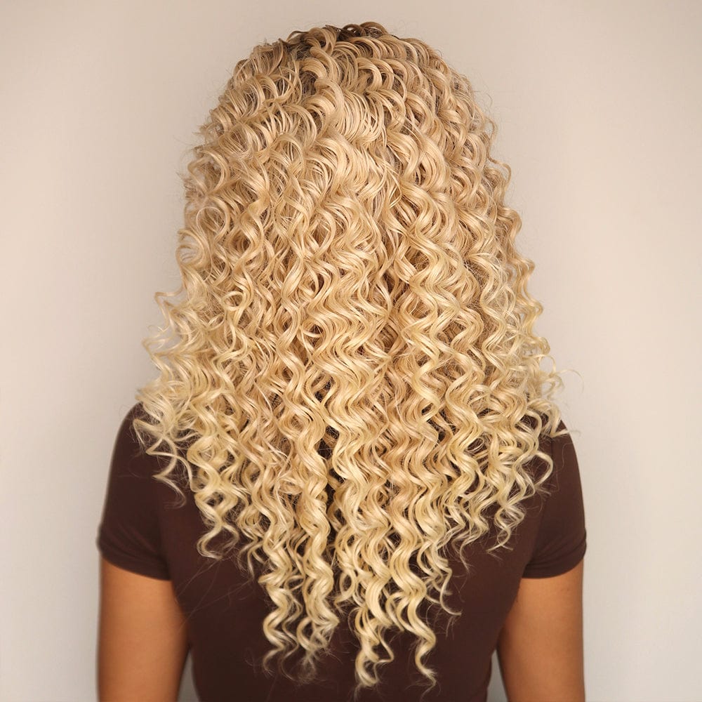 16″ 2-Color Coily Curls Lace Front Wig
