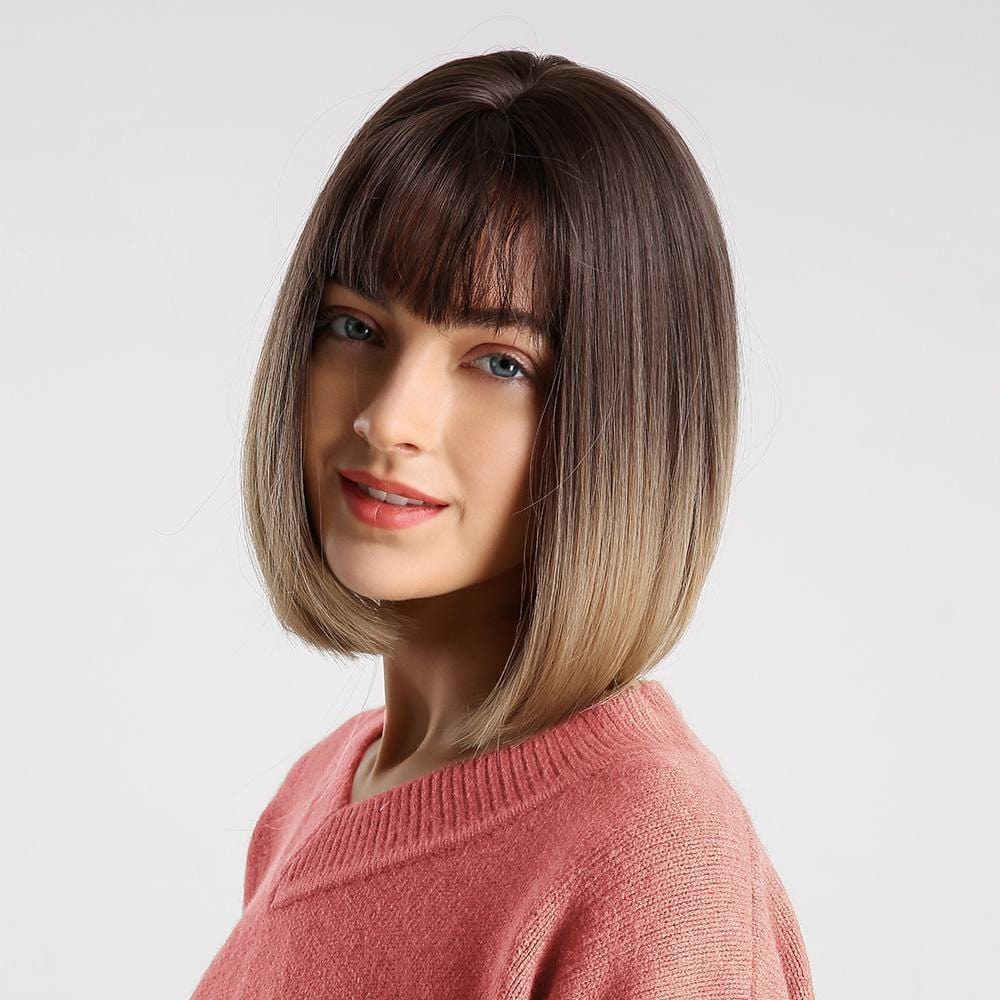 Karen💅Bob Wigs Short Straight Synthetic Wig - HAIRCUBE