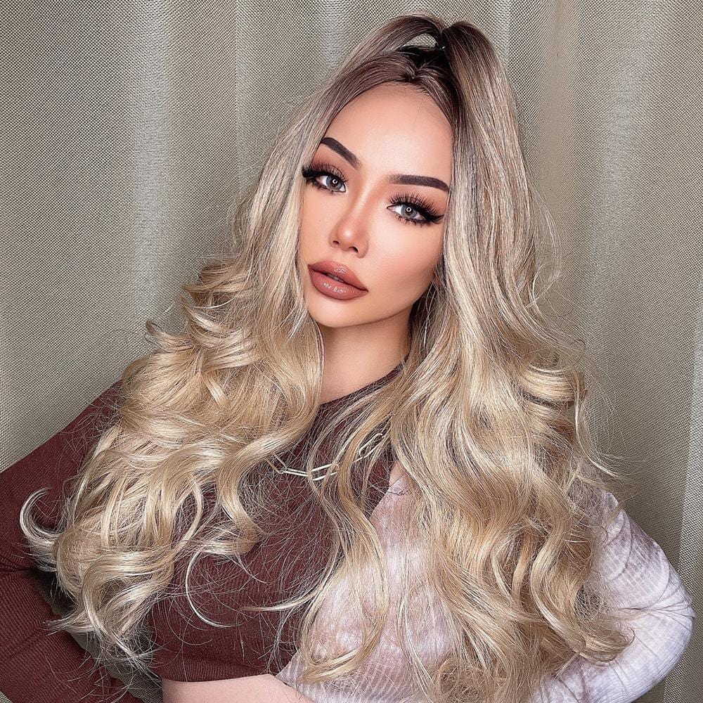 Champion Blonde With Soft Curls Synthetic Wig🎗Deandra - HAIRCUBE
