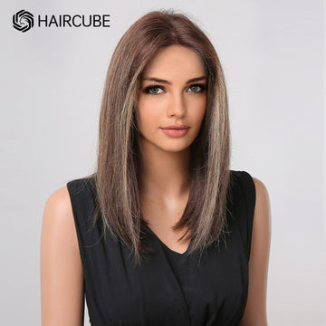 16″ 100% Human Hair Lace Front Wig