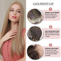 HAIRCUBE 21 inch straight synthetic wig with lace front cap for natural hairline and scalp cooling