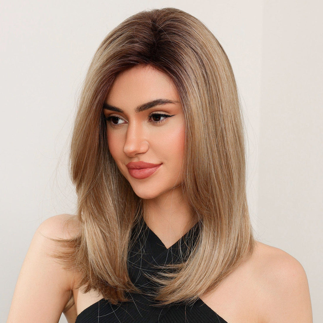 16" Natural Side Part Bob Wig