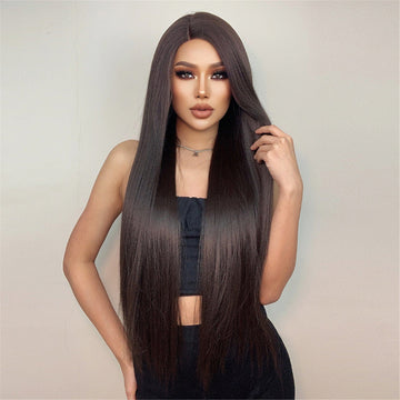 30 " Side Part Straight Lace Front Synthetic Wig