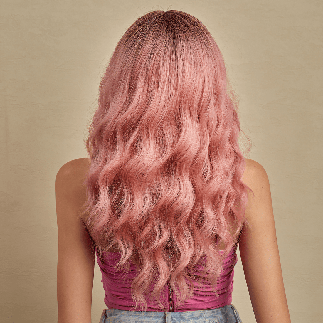 Beach Wave Medium Length Synthetic Wig