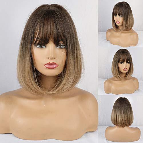 Karen💅Bob Wigs Short Straight Synthetic Wig - HAIRCUBE