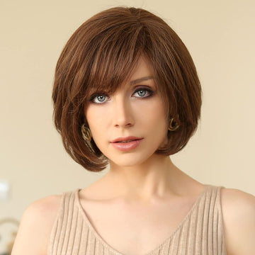 Hand-Tied Light Brown Wig