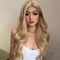 21 Inches Layered Curls Honey Blonde Synthetic Wig 🎗 Laura - HAIRCUBE