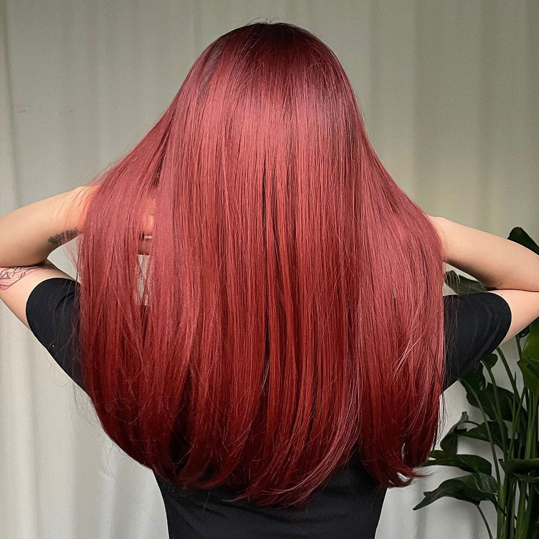 24″ 3 Shades Straight Cut with Bangs Wig