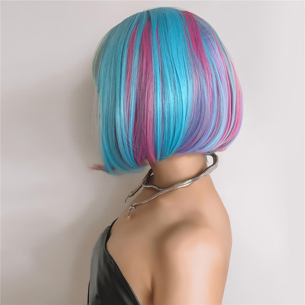 15 Inches Short Bob new  shade unicorn - HAIRCUBE