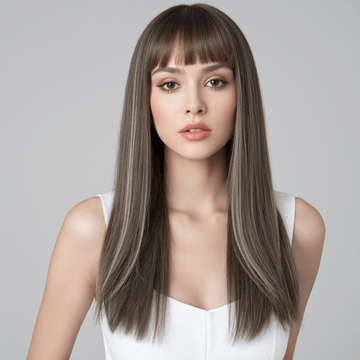 Chic Brown Sleek Synthetic Wig