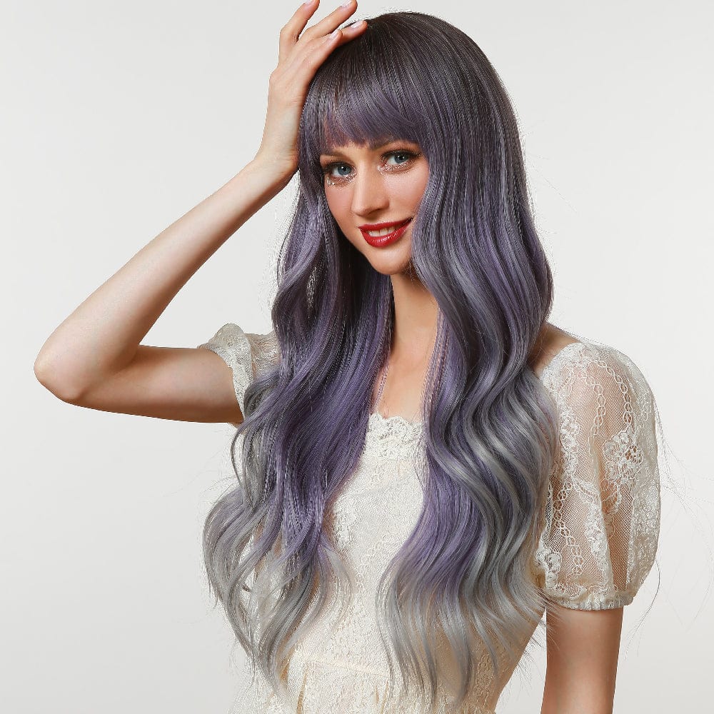 21" Wavy Very Peri Synthetic Wig