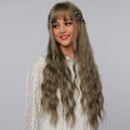 La Sylphide 24 inch cosplay wig with long wavy ash brown hair and natural bangs