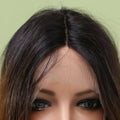 HAIRCUBE gradient synthetic wigs for women showing detailed lace front and natural hairline