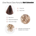 HAIRCUBE 28 inch claw clip ponytail hair extension silky soft natural thick no tangle