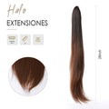 HAIRCUBE 28 inch claw clip ponytail hair extension in ombre brown to black for seamless styling