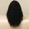 HAIRCUBE 20 inch kinky curly lace wig with long, voluminous black curls