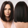 HAIRCUBE-Short-Highlight-Synthetic-Wigs-Black-Brown-With-Red-Brown-Shoulder-Length-Bob-Wigs-for-Women.webp